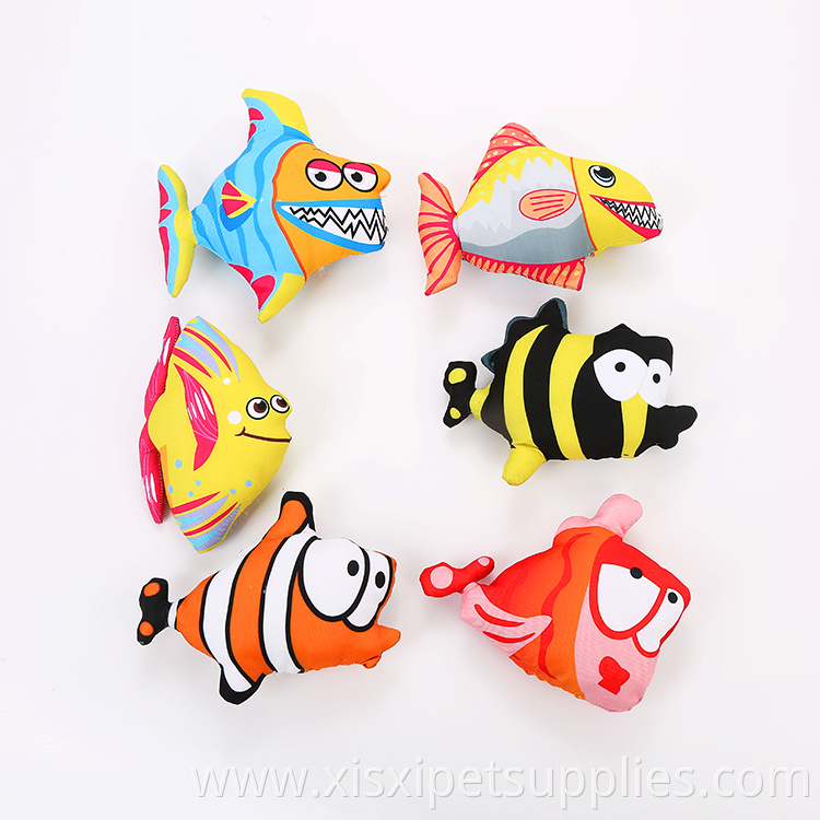 wholesale cartoon shape fish cat toy with catnip